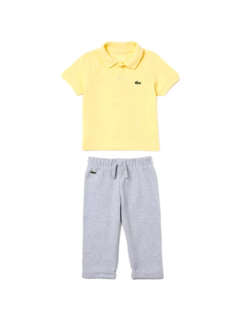 Lacoste Kids logo-appliqué polo shirt and track pants set - Giallo