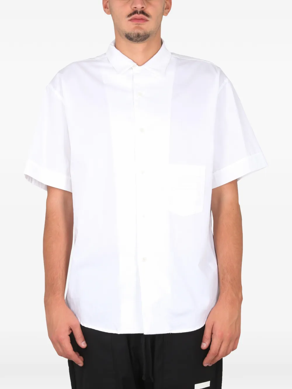 Ih Nom Uh Nit short-sleeve chest-pocket shirt - Bianco