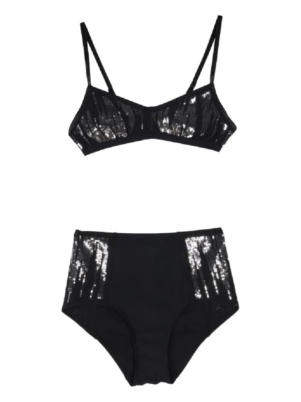 HUALA sequin lingerie set | Black | Image 1