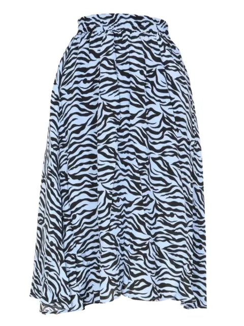 Jovonna zebra-print midi skirt