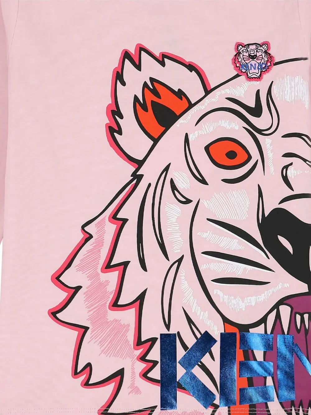 Kenzo Kids T-shirt met tijgerprint Roze