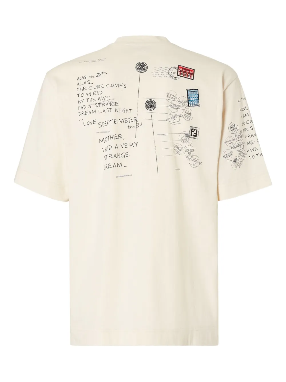 FENDI Katoenen T-shirt met print Wit