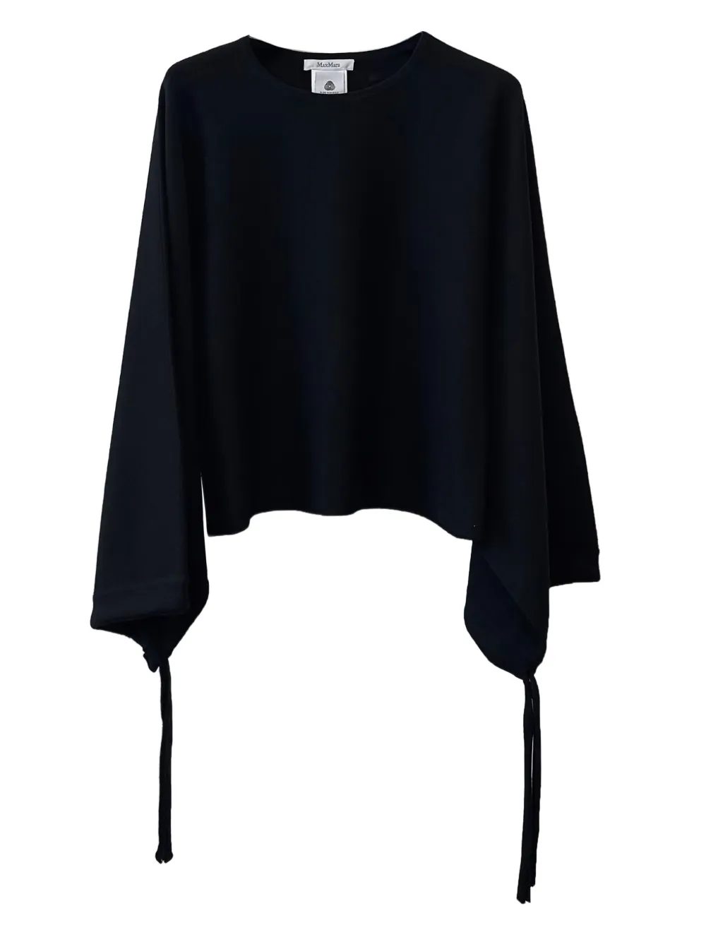 Max Mara Frais trui met strikdetail BLACK