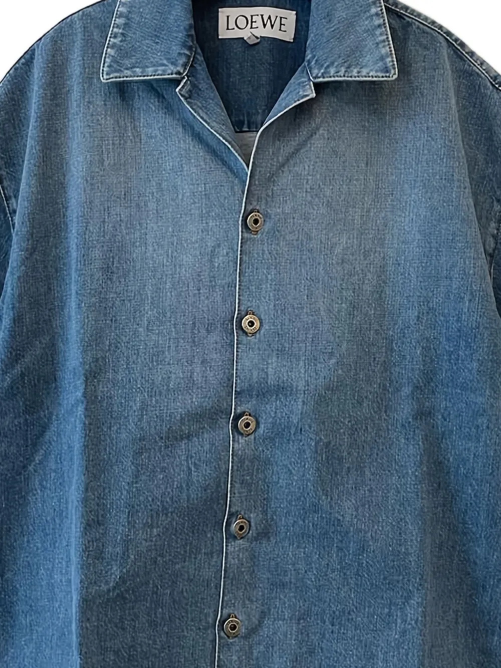 LOEWE Overhemd met franje mouwen - Blauw