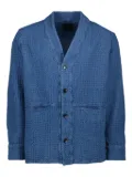 Japan Rags waffle-weave cotton shirt - Blue