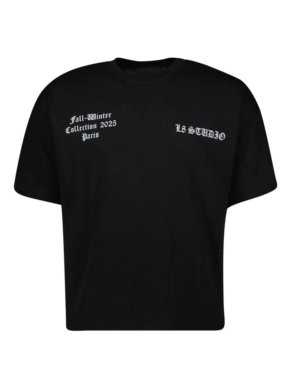 L8 Studio Passion du Christ cotton T-shirt | Black | Image 1