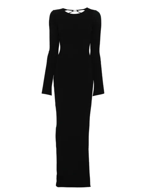 MACH & MACH ribbed long-sleeved maxi dress