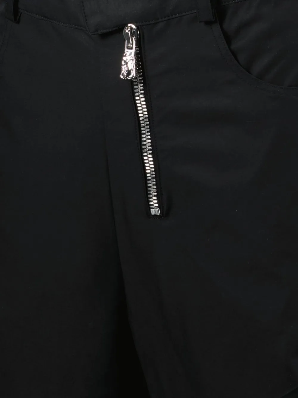 L8 Studio Broek met wijde pijpen en rits Zwart