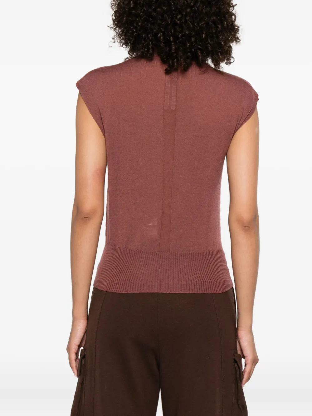 Rick Owens ribbed turtleneck top Bruin