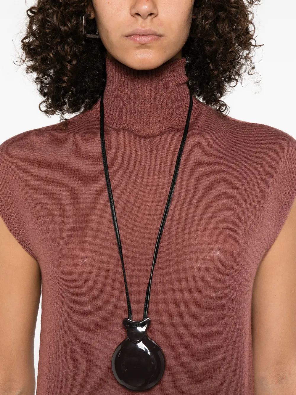 Rick Owens ribbed turtleneck top Bruin