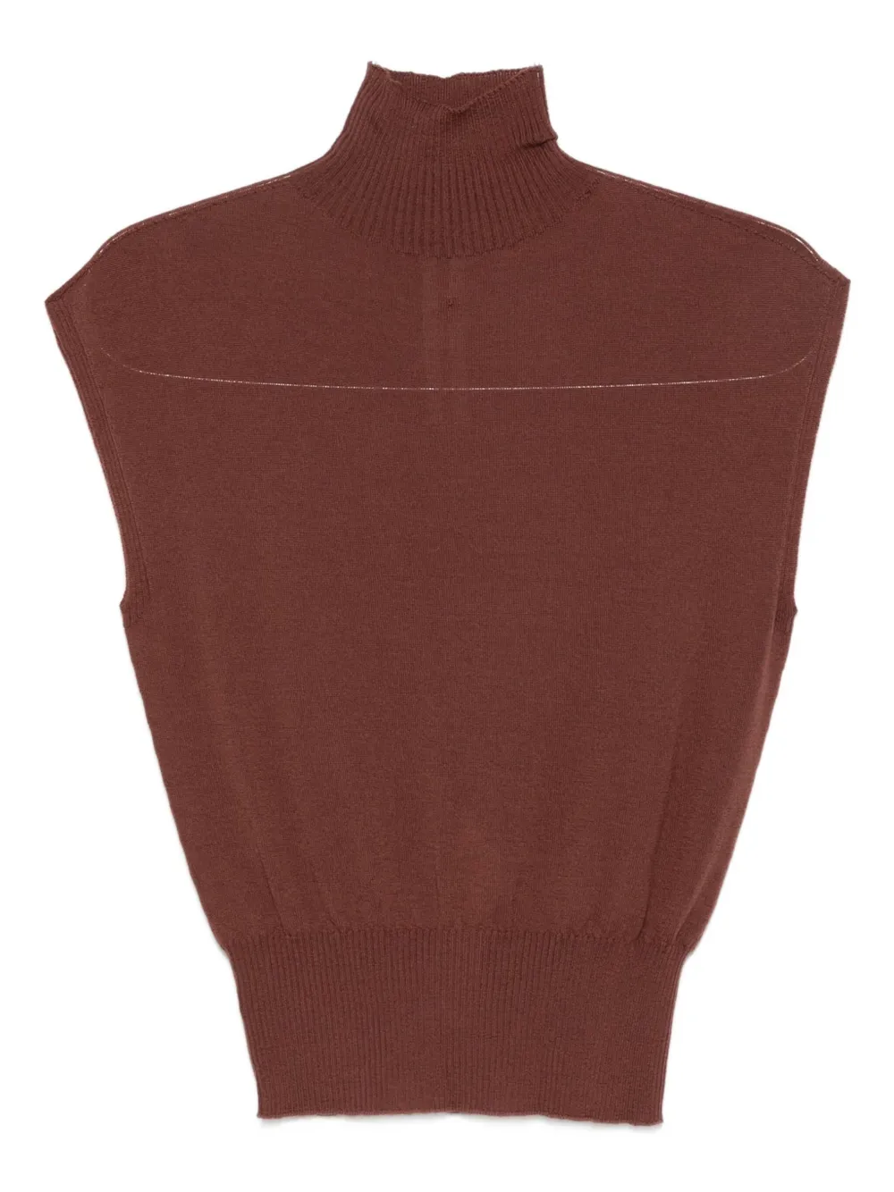 Rick Owens ribbed turtleneck top Bruin