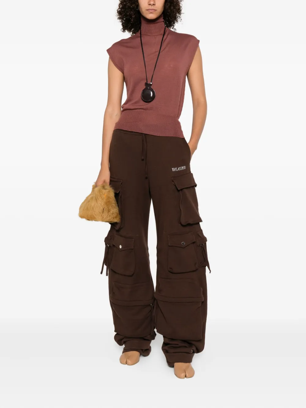 Rick Owens ribbed turtleneck top Bruin