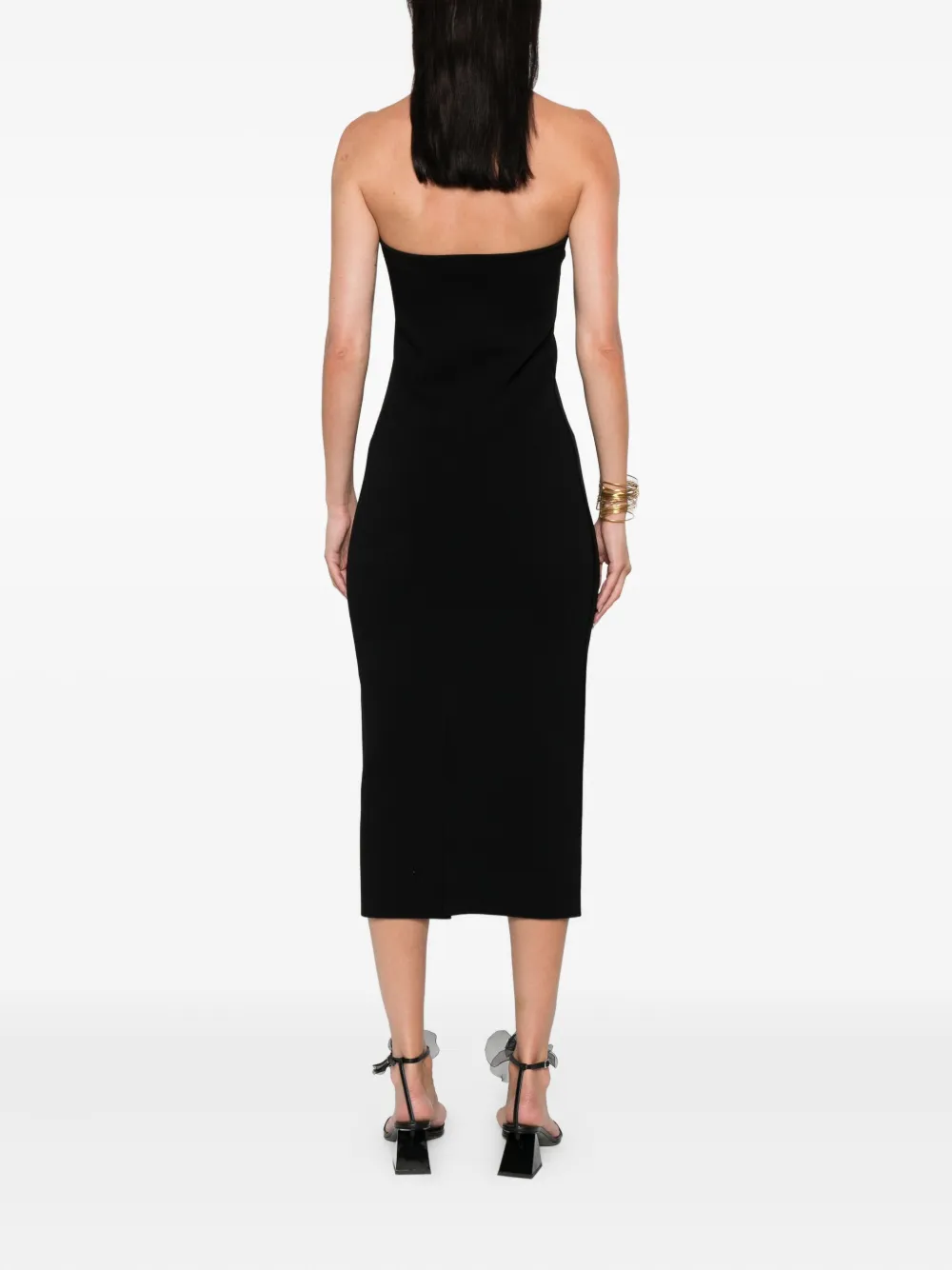 ANINE BING Strapless midi-jurk Zwart