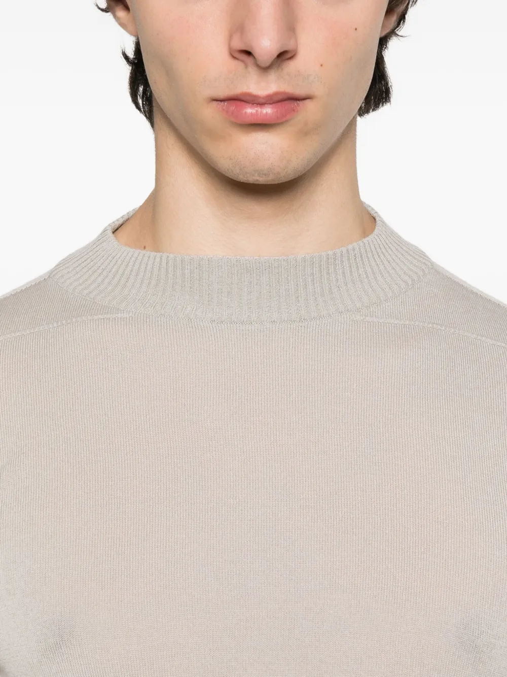 Rick Owens Wollen T-shirt met lange mouwen Grijs