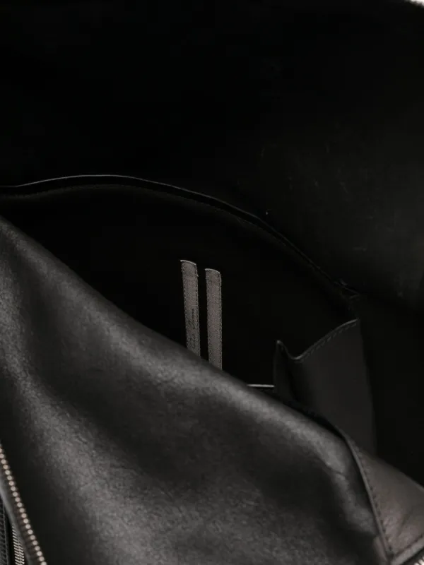 Rick Owens Cargo zip-fastening Leather Backpack | Black | FARFETCH