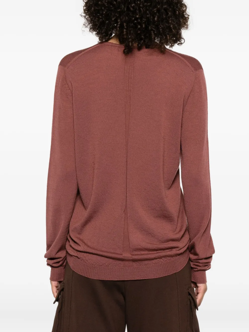 Rick Owens V-neck wool top Bruin