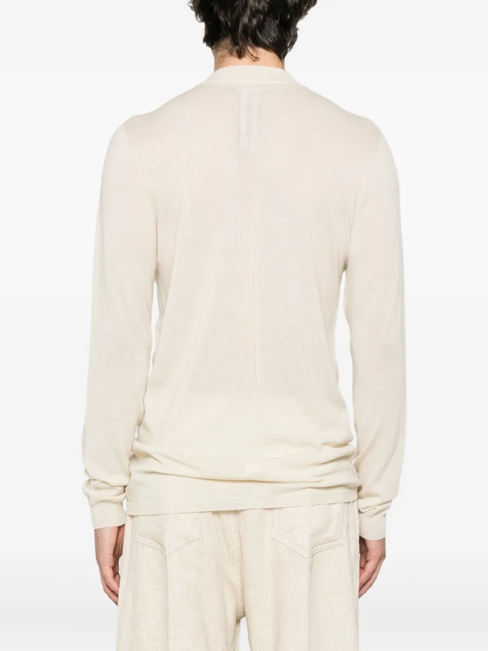 Rick Owens Wollen T-shirt met lange mouwen Beige