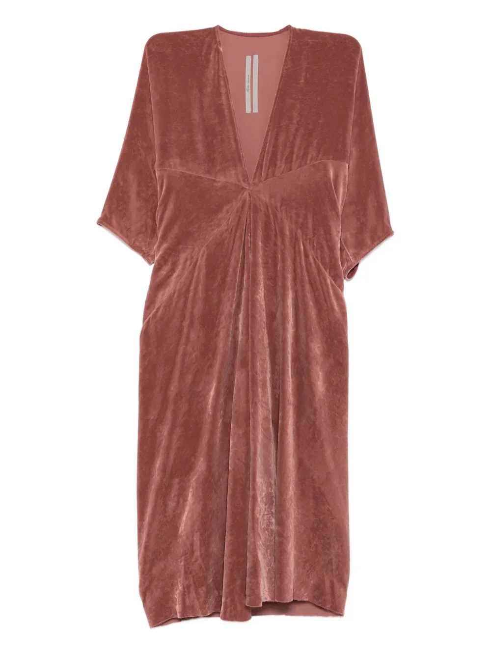 Rick Owens Concordians Kite velvet midi dress Roze