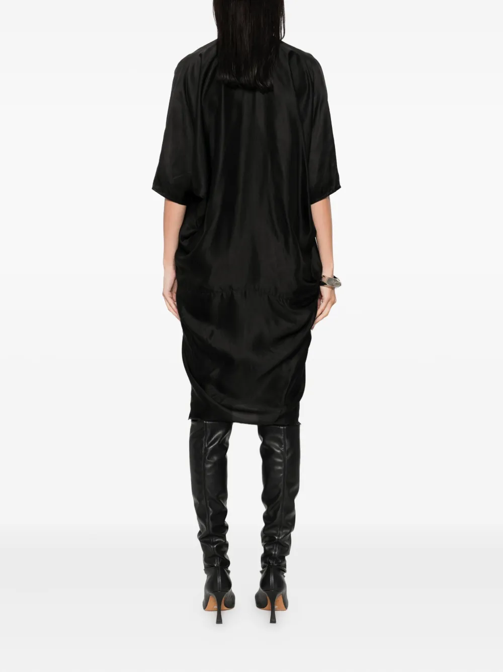 Rick Owens Concordians Kite midi dress Zwart
