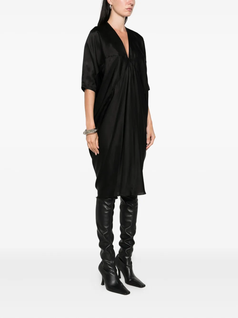 Rick Owens Concordians Kite midi dress Zwart