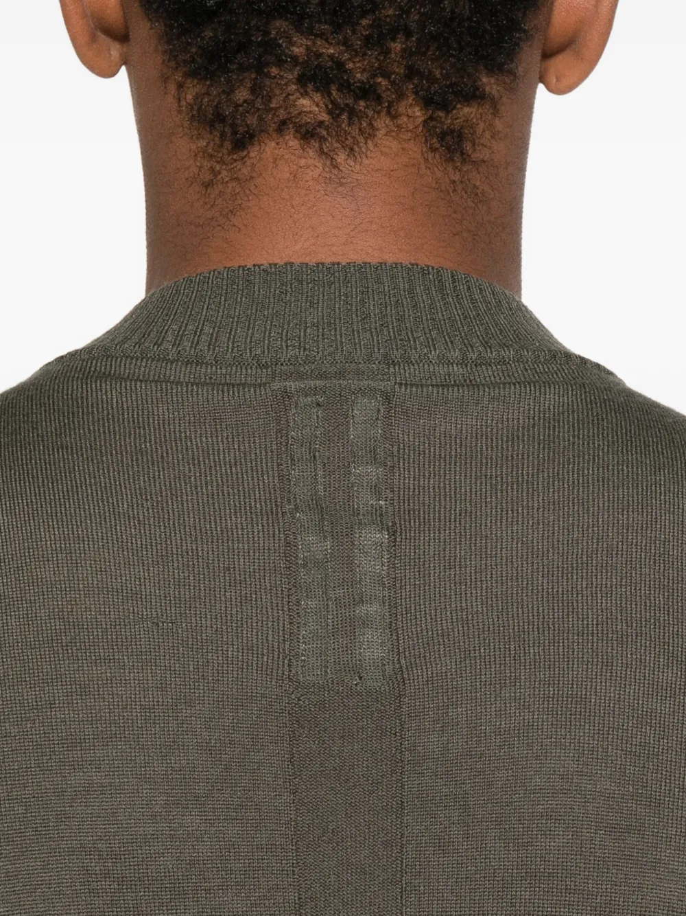 Rick Owens Lupetto high-neck wool sweater Groen