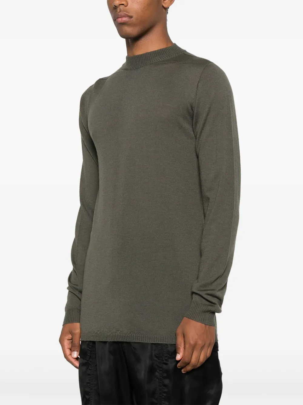 Rick Owens Lupetto high-neck wool sweater Groen