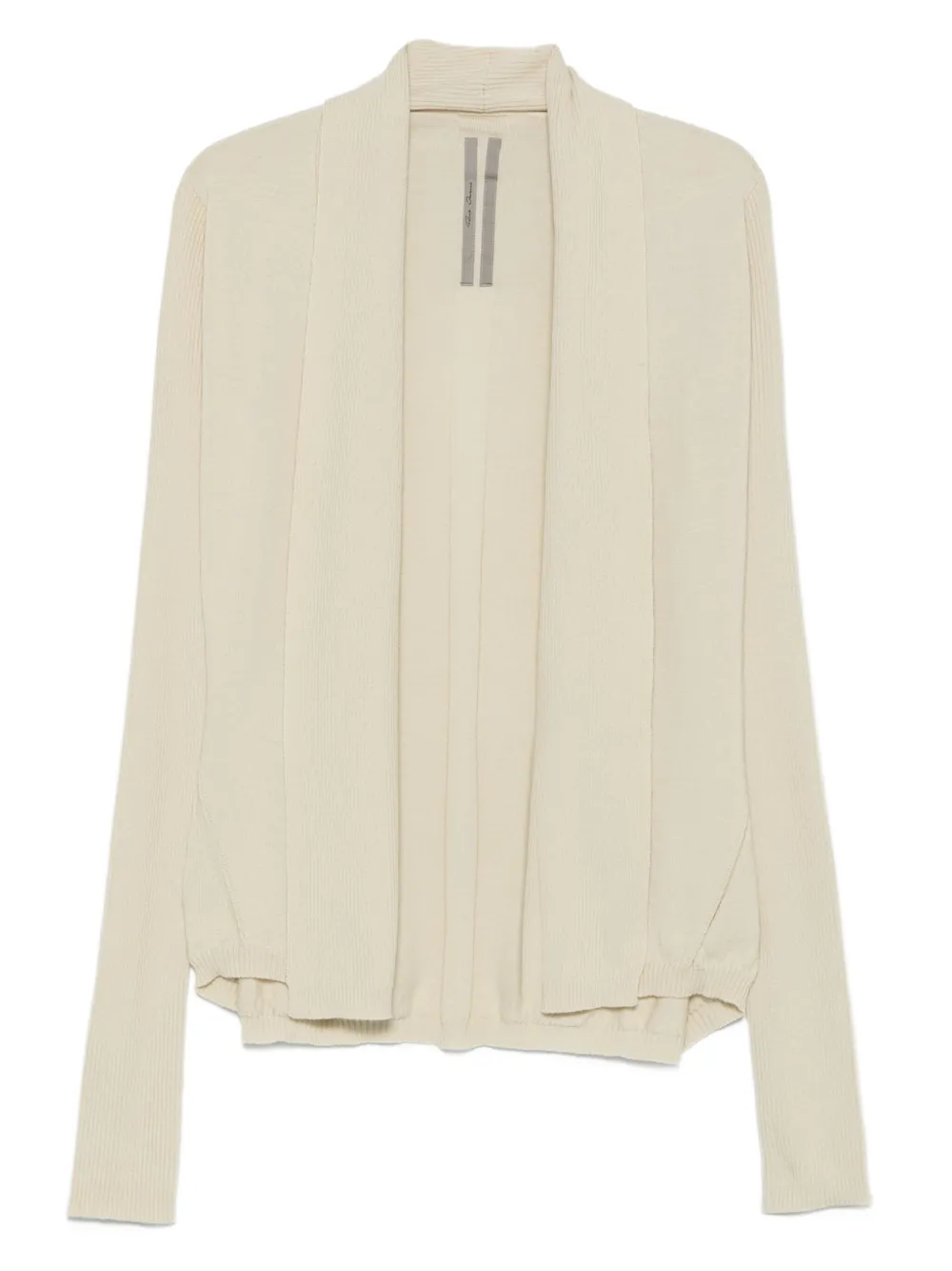 Rick Owens ribbed open-front cardigan Beige