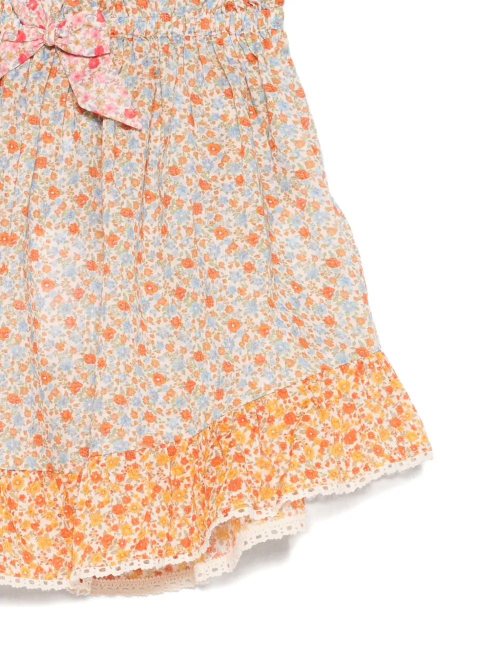 Zimmermann Floral-print Ruffled Skirt In Orange