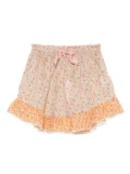 ZIMMERMANN Kids floral-print ruffled skirt - Orange