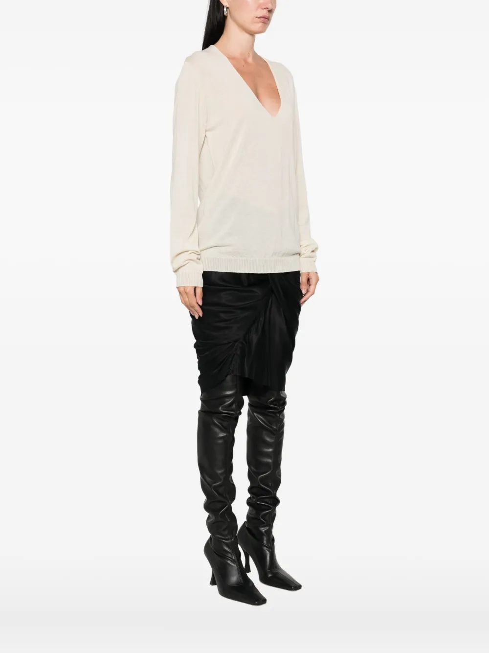 Rick Owens Trui met V-hals Beige