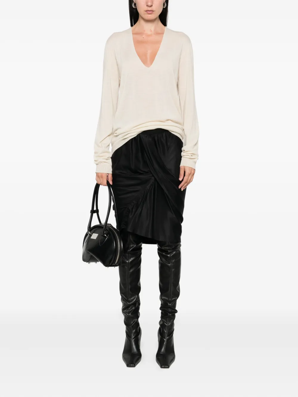 Rick Owens v-neck wool sweater | Knitted Tops | Image 2