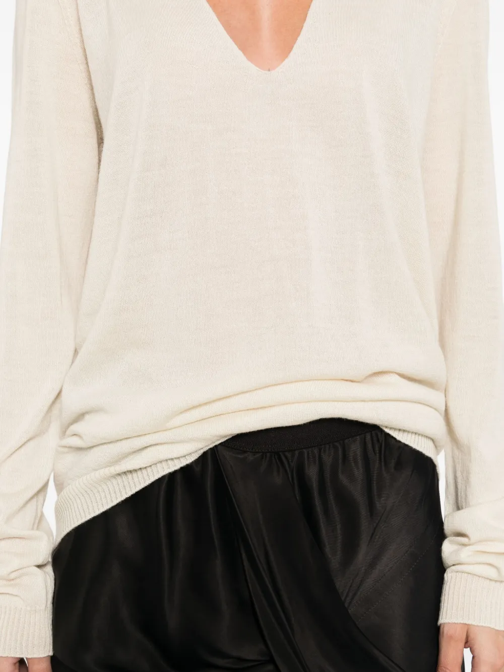 Rick Owens Trui met V-hals Beige