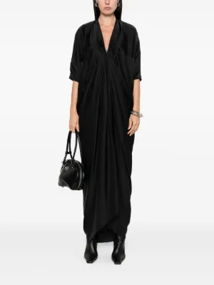 【Rick Owens】ワンショルダージャージーマキシドレス Rick Owens ワンショルダー マキシドレス | ブラック | FARFETCH JP