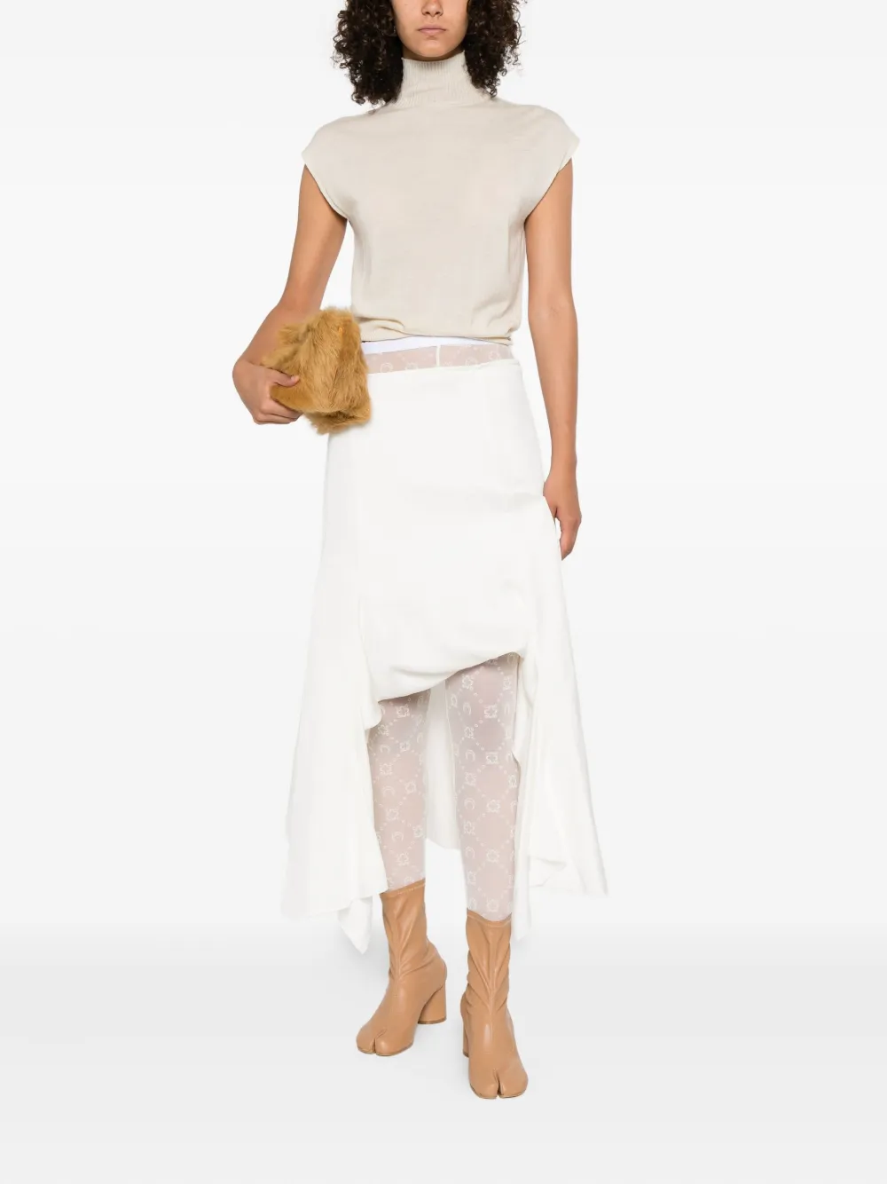 Rick Owens high-neck sleeveless top Beige