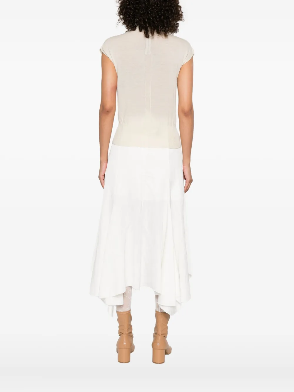 Rick Owens high-neck sleeveless top Beige
