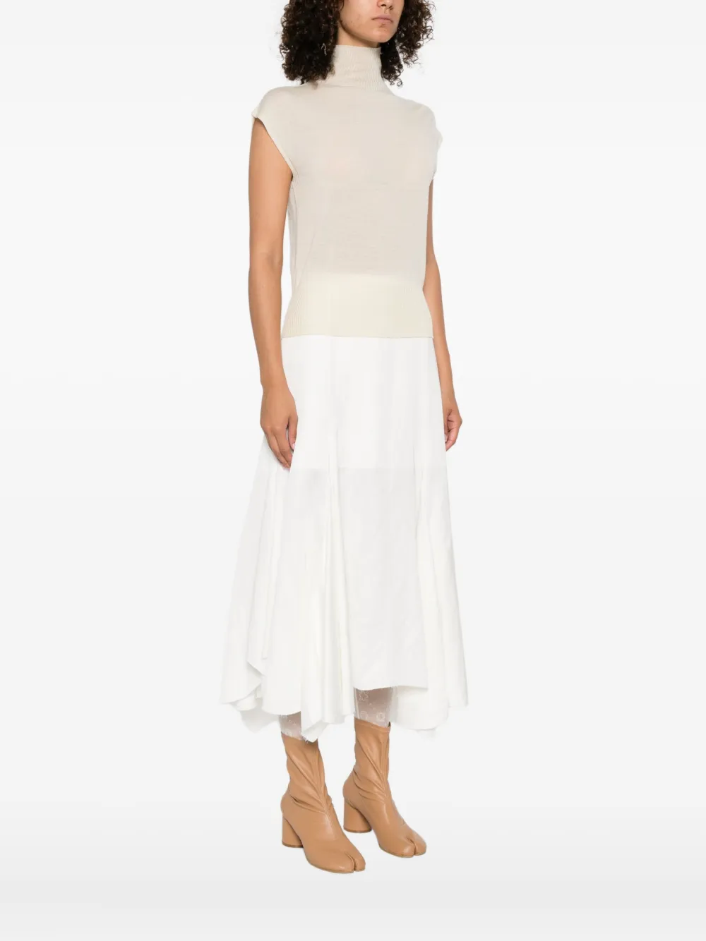 Rick Owens high-neck sleeveless top Beige