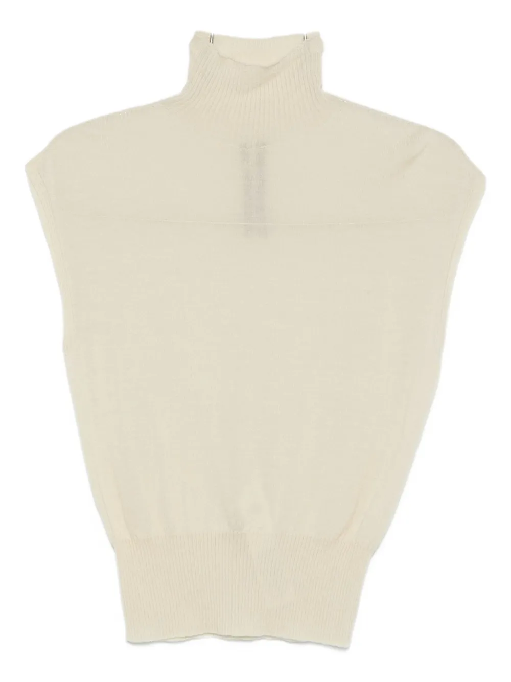 Rick Owens high-neck sleeveless top Beige