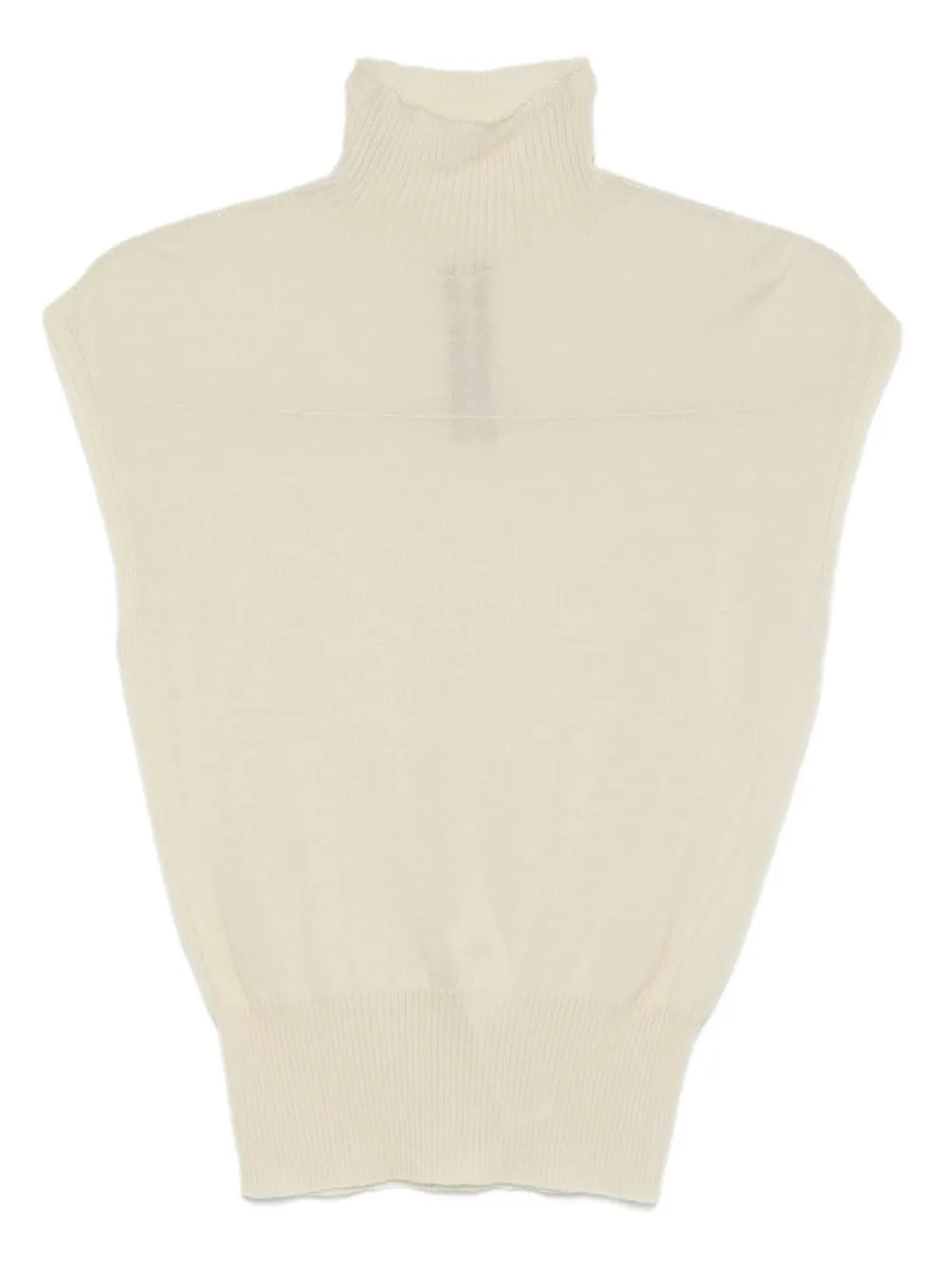 Rick Owens high-neck sleeveless top Beige