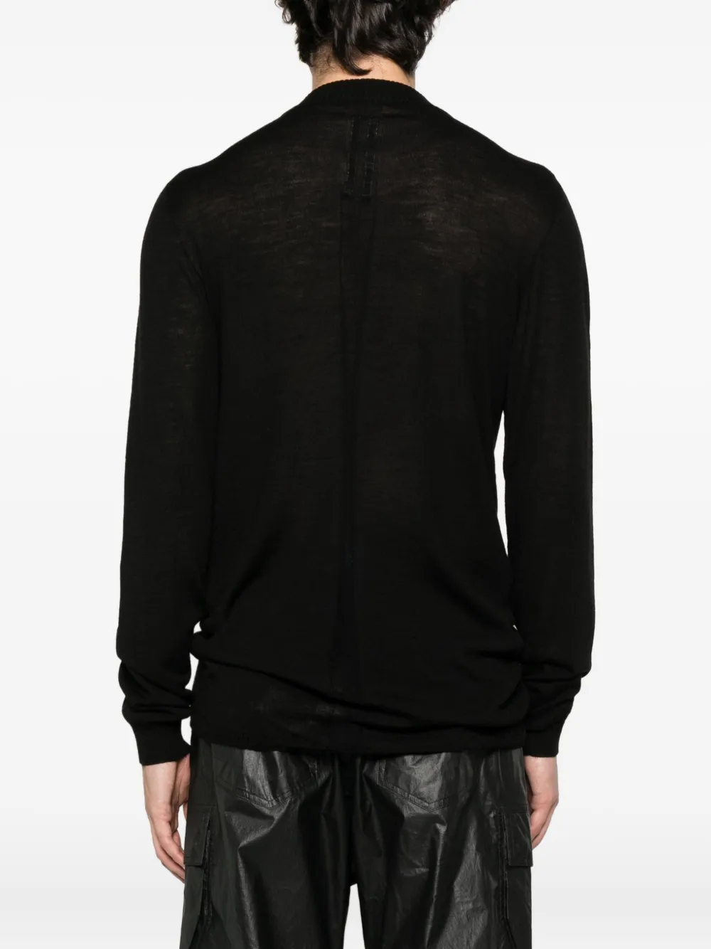 Rick Owens Wollen T-shirt met lange mouwen Zwart