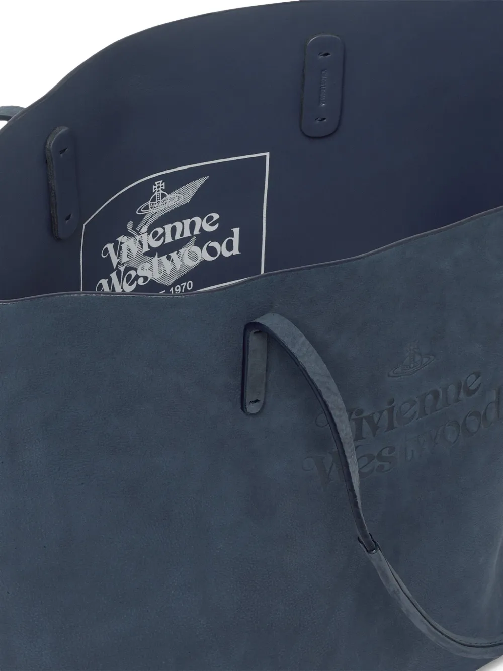 Vivienne Westwood Embossed Shoulder Bag In Blue