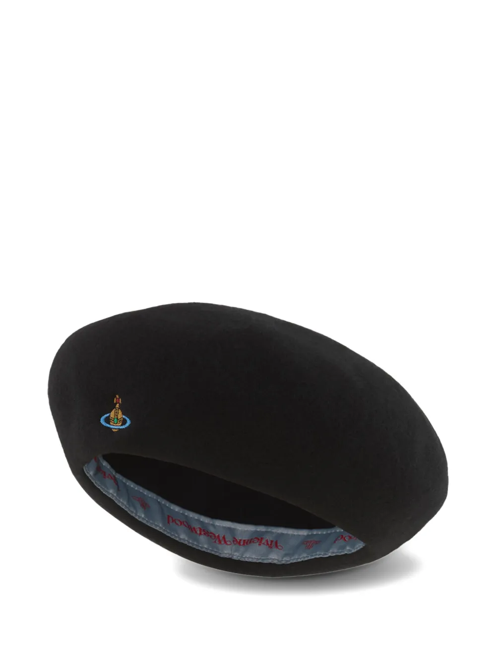Vivienne Westwood Orb-embroidered hat - Zwart