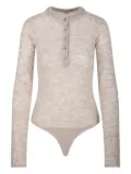 Haikure button-front long-sleeve bodysuit - Neutrals