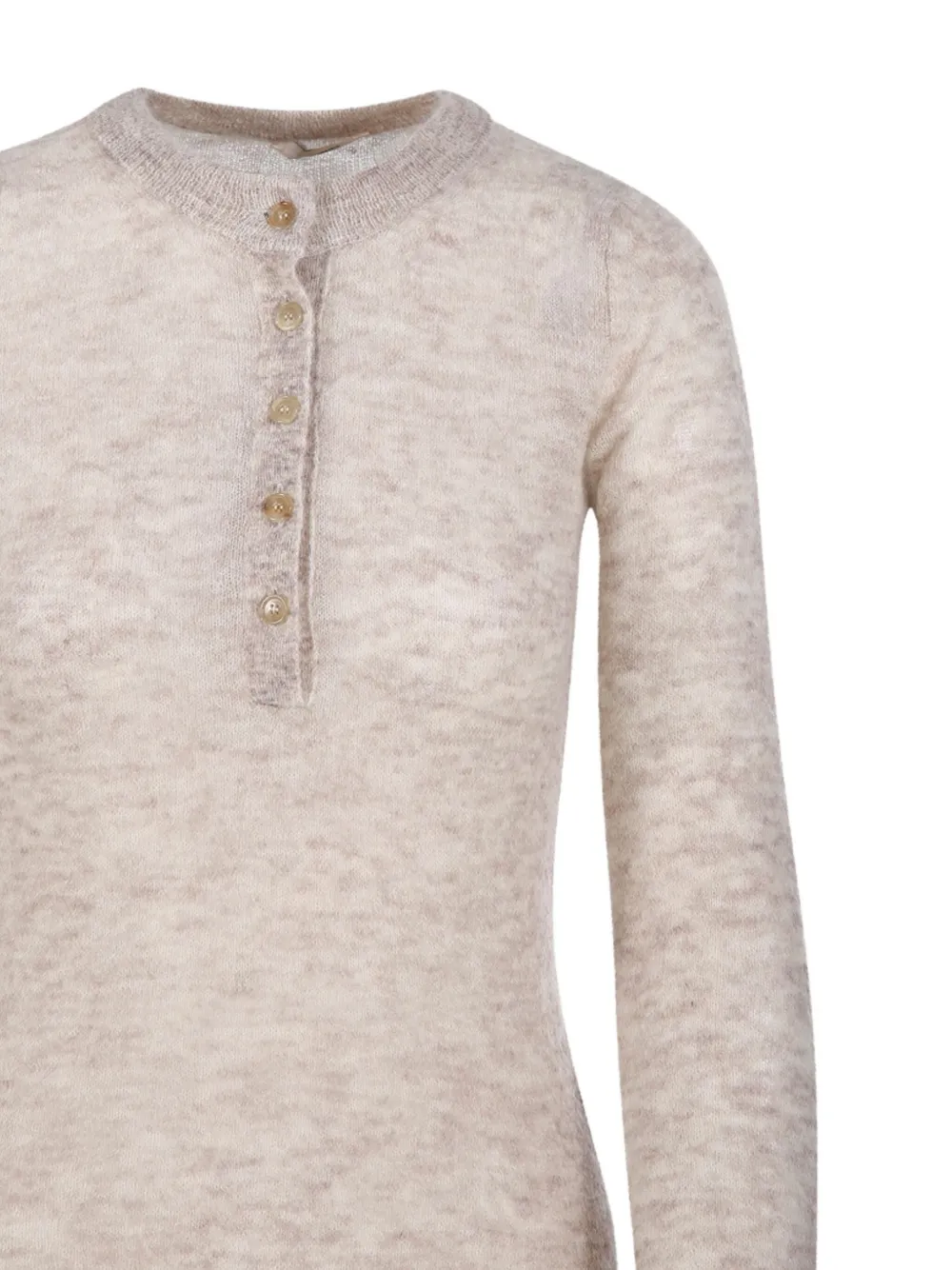 Haikure Body met lange mouwen en knopen Beige