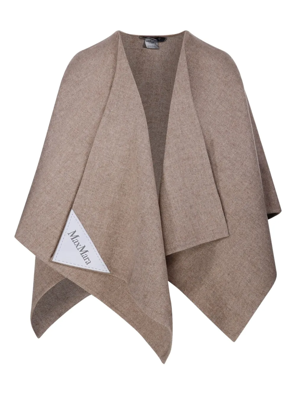 Max Mara logo-patch asymmetric cape | neutro | Image 1