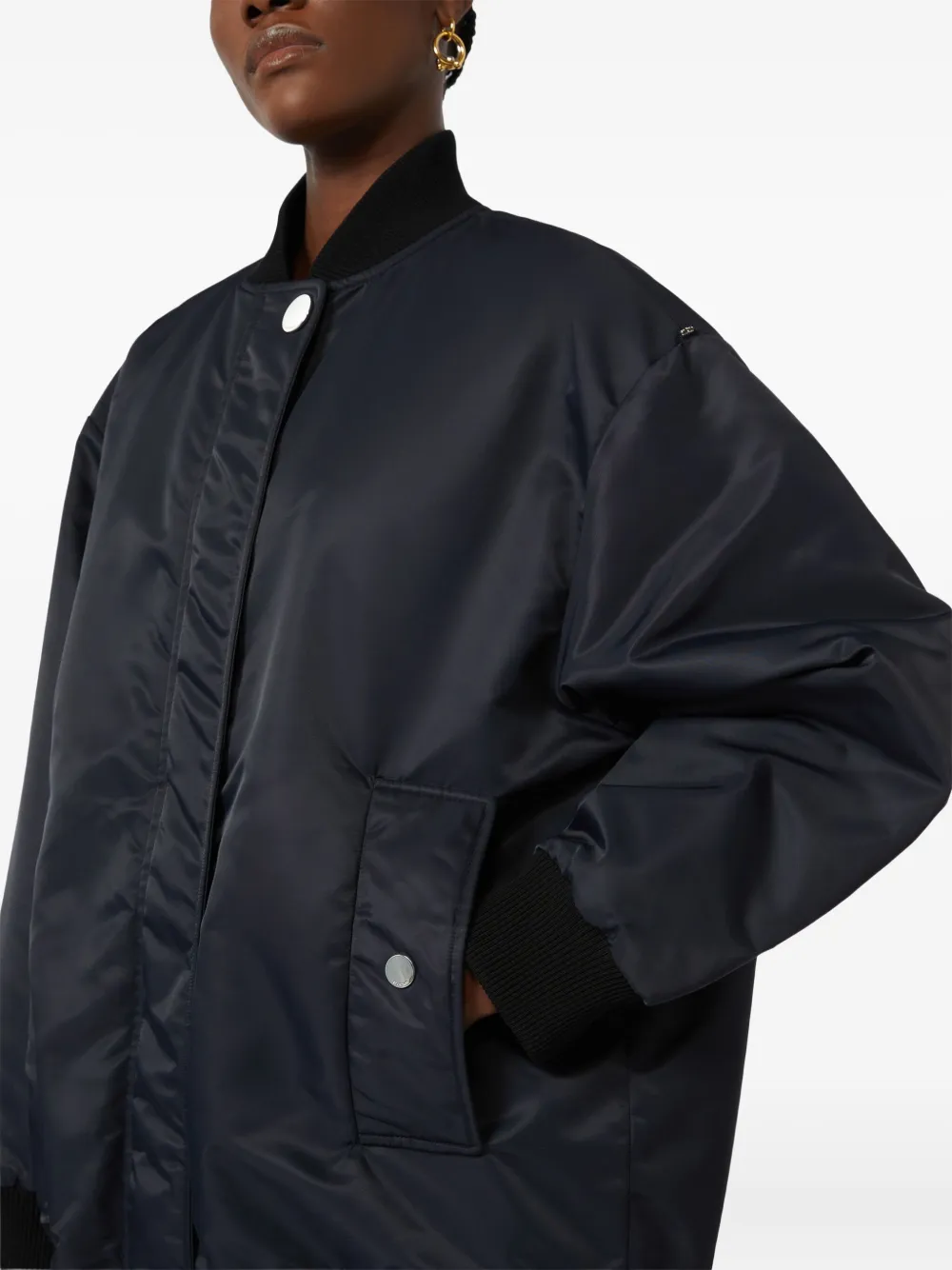 Sportmax Bomberjack met verlaagde schouders Zwart