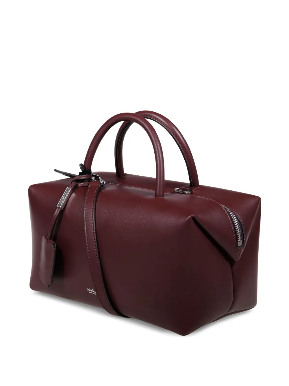 Max Mara Medium leren shopper Rood