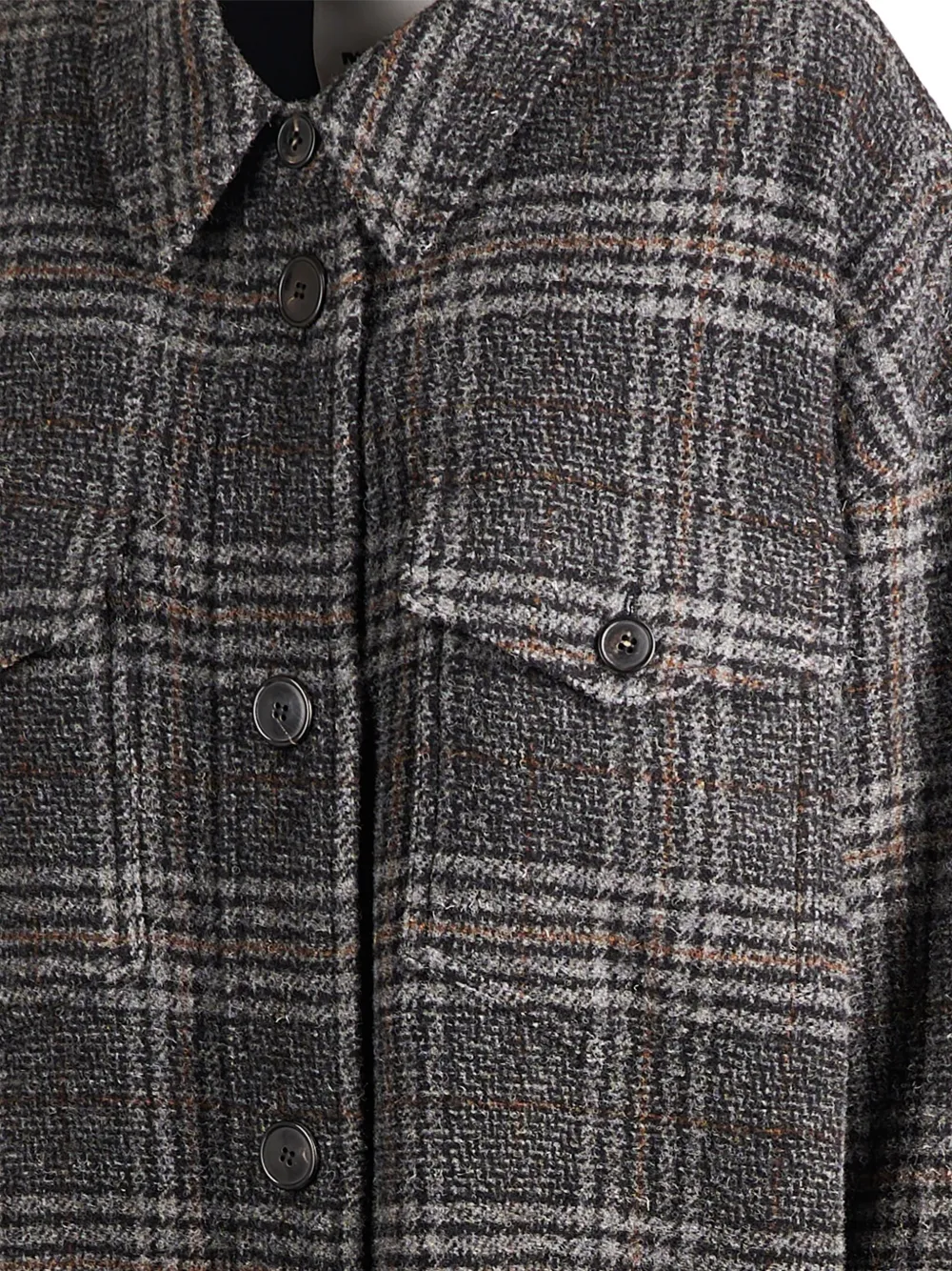 Isabel Marant Étoile Checked Buttoned Coat In Gray