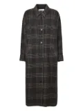 MARANT ÉTOILE checked buttoned coat - Grey