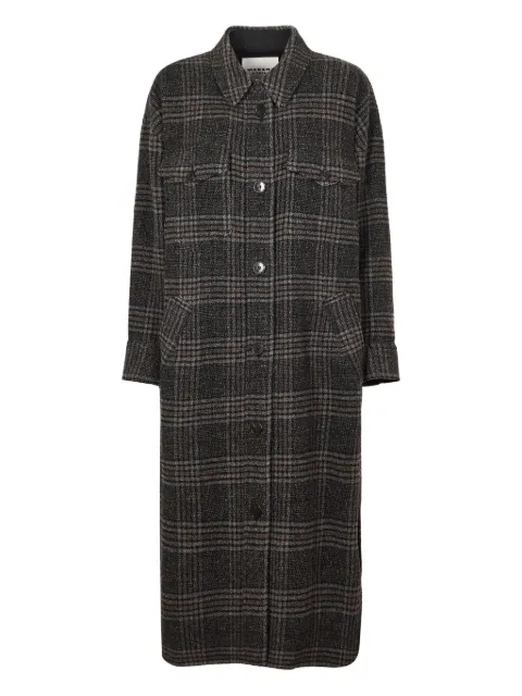 MARANT ÉTOILE checked buttoned coat