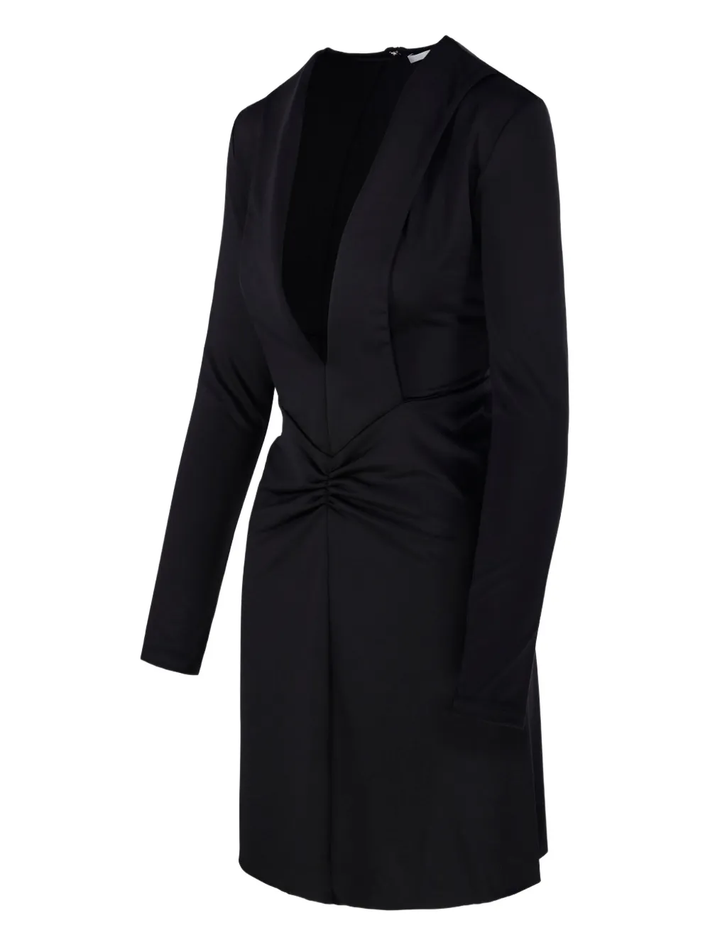 Victoria Beckham plunge-neck mini dress Zwart